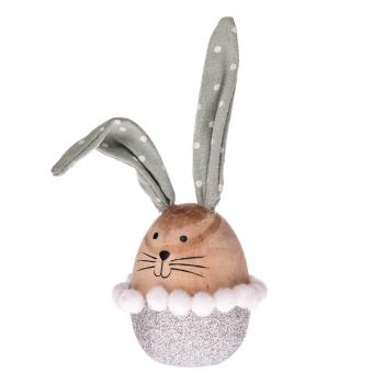 Decorațiune din lemn pentru Paște Dakls Bunny, gri