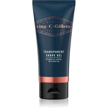 King C. Gillette Transparent Shave Gel White Tea gel pentru bărbierit 150 ml