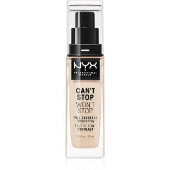 NYX Professional Makeup Can't Stop Won't Stop fond de ten cu acoperire ridicată culoare 1.5 Fair 30 ml