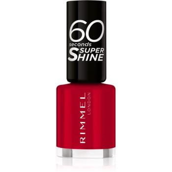 Rimmel 60 Seconds Super Shine lac de unghii culoare 313 Feisty Red 8 ml