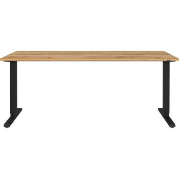 Birou cu blat cu aspect de lemn de stejar cu înălțime ajustabilă electric 80x180 cm Lissabon – Germania