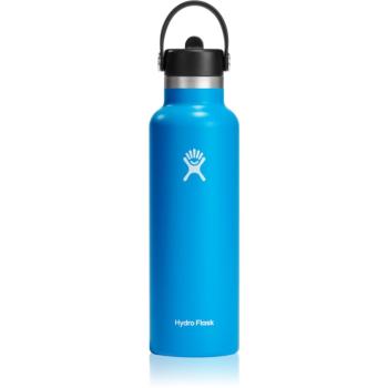 Hydro Flask Standard Mouth Straw Cap sticlă termos culoare Blue 621 ml