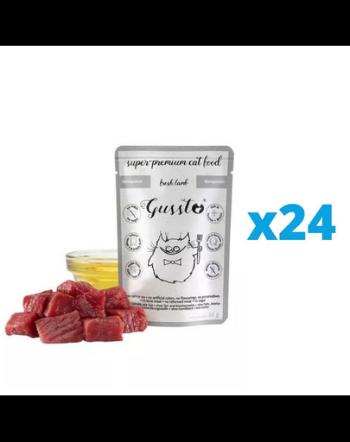 GUSSTO Cat Fresh Lamb 24x85 g hrana umeda pisici, cu miel