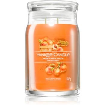 Yankee Candle Farm Fresh Peach lumânare parfumată Signature 567 g