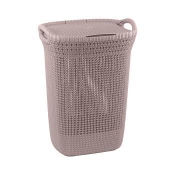 Coș de rufe Curver Knit Hamper, 57 l, violet