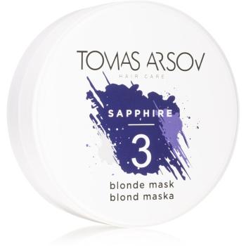 Tomas Arsov Sapphire Blonde Mask mască neutralizatoare naturală pentru parul blond cu suvite 100 ml