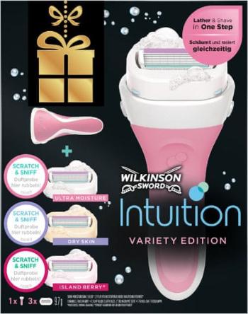 Wilkinson Sword Aparat de ras pentru femei Intuition Variety Edition + 3 capete diferite