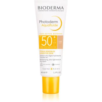 Bioderma Photoderm Aquafluid fluid protector tonifiant pentru față SPF 50+ culoare Light 40 ml