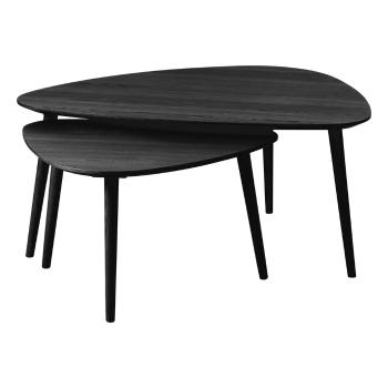 Măsuțe de cafea negre 2 buc. 70x100 cm Adda – Unique Furniture