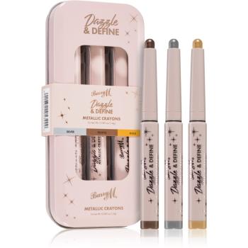 Barry M Dazzle & Define creion metalic pentru ochi 3 x 1,4 g (ambalaj economic)