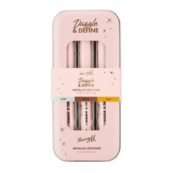 Barry M Set de creioane metalice pentru ochi Neutrals Dazzle & Define (Metallic Crayons)