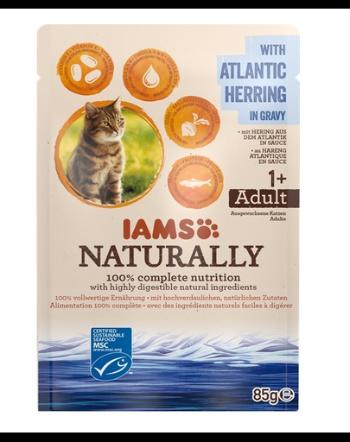 IAMS Naturally Hrana umeda cu hering din Nordul Atlantic pentru pisici adulte 85g