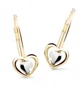 Cutie Jewellery Cercei bicolori pentru copii Inimioare C1604-55-X-R1