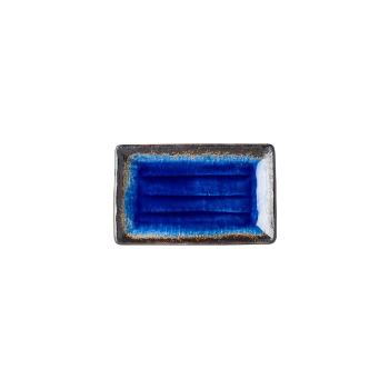 Farfurie servire din ceramică MIJ Cobalt, 21 x 13 cm, albastru