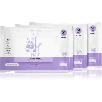 Naif Baby & Kids Lotion Wipes Șervețele umede pentru nou-nascuti si copii 3x54 buc