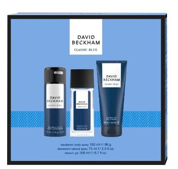 David Beckham Classic Blue - deodorant spray 75 ml + gel de duș 200 ml + deodorant spray 150 ml