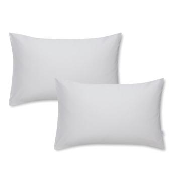 Set 2 fețe de pernă din bumbac satinat Bianca Standard, 50 x 75 cm, gri