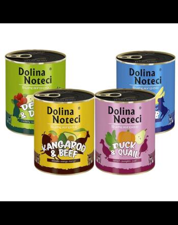 DOLINA NOTECI Superfood Set conserve hrana umeda caini, sortimente mixte 12x800g