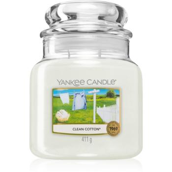 Yankee Candle Clean Cotton lumânare parfumată Clasic mare 411 g