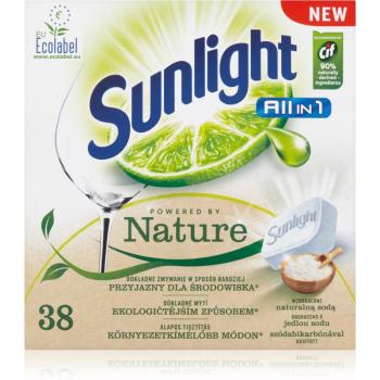 Sunlight All in 1 Powered by Nature tablete pentru mașina de spălat vase ECO 38 buc