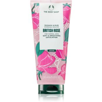 The Body Shop Shower Scrub exfoliant delicat pentru corp cu aromă de trandafiri 200 ml