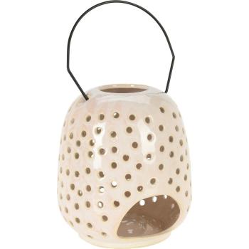 Felinar ceramic Dots crem, 15 x 23 cm