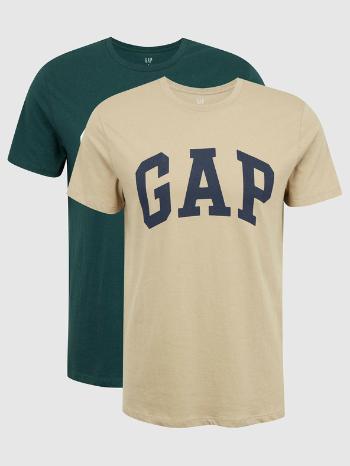 GAP Tricou 2 buc Verde Bej