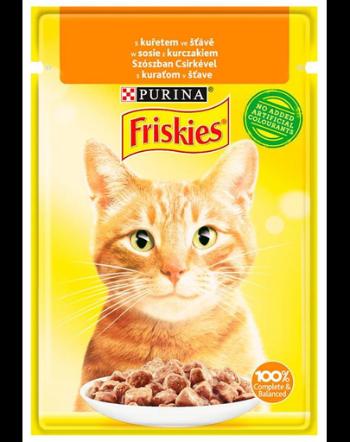 FRISKIES hrana umeda cu pui pentru pisici adulte, 26x85g
