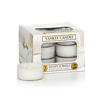 Yankee Candle Lumânări aromatice de ceai Fluffy Towels 12 x 9,8 g