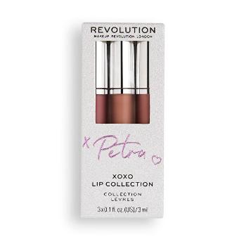 Revolution Set pentru buze X Petra XOXO (Lip Collection) 3 x 3 ml