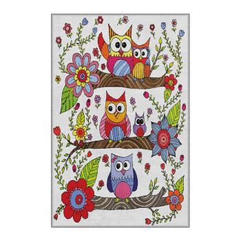 Covor antiderapant pentru copii Conceptum Hypnose Owls, 100 x 200 cm