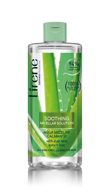 Lirene Apa micelara cu aloe pentru toate tipurile de ten (Soothing Micellar Solution) 400 ml