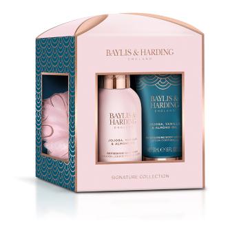 Baylis & Harding Set de îngrijire pentru baie Ulei de jojoba, vanilie și migdale 3 buc