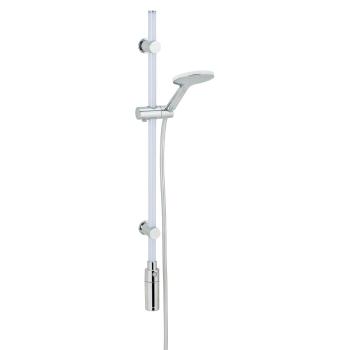 Bară de duș cu LED și pară Wenko Warm White, lungime 94 cm