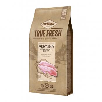 CARNILOVE True Fresh Adult S-XL, Curcan proaspăt cu linte roșie, hrană uscată fără cereale câini, 11.4kg