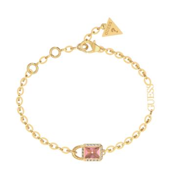 Guess Brățară modernă placată cu aur Shiny Padlock JUBB02195JWYGPKS