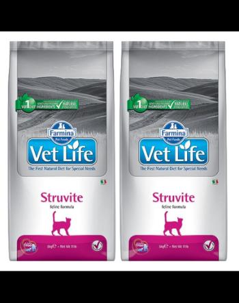 FARMINA Vet Life Cat Struvite 2x10 kg pentru pisici cu probleme ale tractului urinar