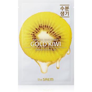The Saem Natural Mask Sheet Gold Kiwi masca de celule cu efect lucios si hidratant 21 ml