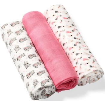 BabyOno Take Care Natural Diapers scutece textile 70 x 70 cm Pink 3 buc