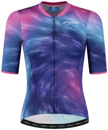 Ciclism feminin jersey Rogelli Tu Vopsea Violet / roz/albastru ROG351501