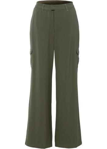 Pantaloni utility cu crac larg