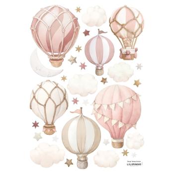 Folie cu stickere 30x42 cm Little Hotair Balloons – Lilipinso