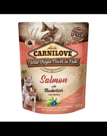 CARNILOVE hrana umeda pentru juniori, somon si afine 300g