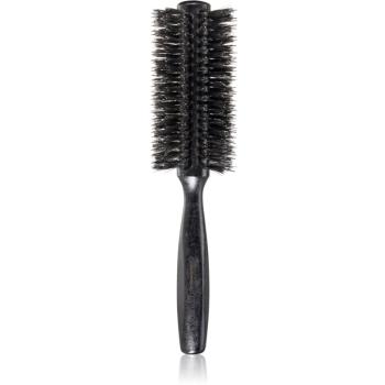 Janeke Black Line Tumbled Wood Hairbrush Ø 55mm perie rotundă pentru păr cu peri de nailon și de mistreț 1 buc