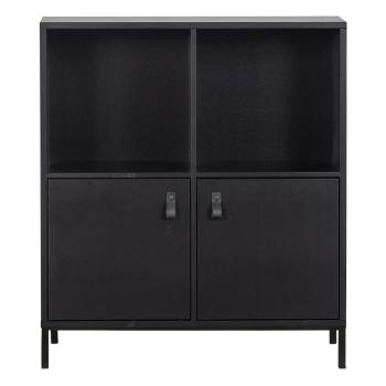 Bibliotecă neagră din lemn de pin 81x93 cm Vt – vtwonen