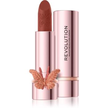 Makeup Revolution Precious Glamour Butterfly ruj de buze catifelant cu efect matifiant culoare Extra Fancy 3.5 g