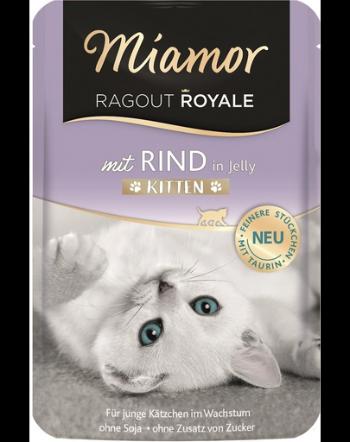 MIAMOR Ragout Royale in Jelly Beef Kitten plic in aspic pentru pisoi 100 g cu vita