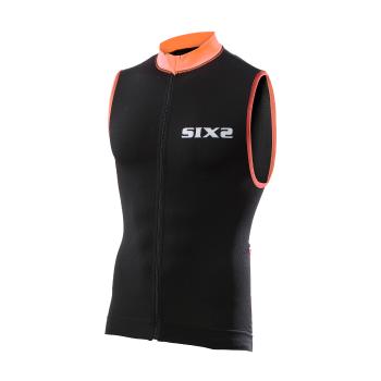 Six2 BIKE2 STRIPES tricou - black/orange 