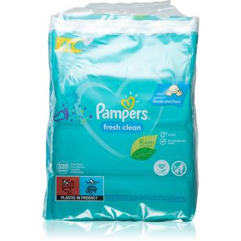 Pampers Fresh Clean XXL Șervețele umede pentru copii pentru piele sensibila 4x80 buc