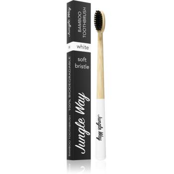 Jungle Way Bamboo Toothbrush Soft Bristle Periuta de dinti de bambus White 1 buc